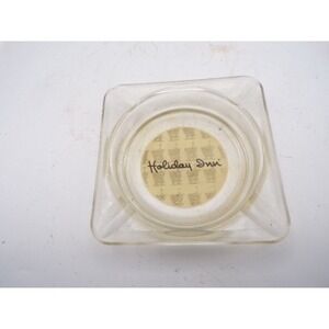 Vintage Holiday Inn‎ Ashtray Glass Square Retro Hotel Collectible